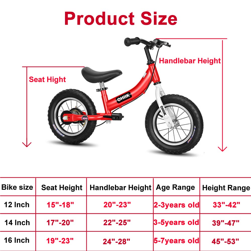 Amazon.com: OHIIK Balance Bike 2 in 1 for Kids 2 3 4 5 6 7 Years